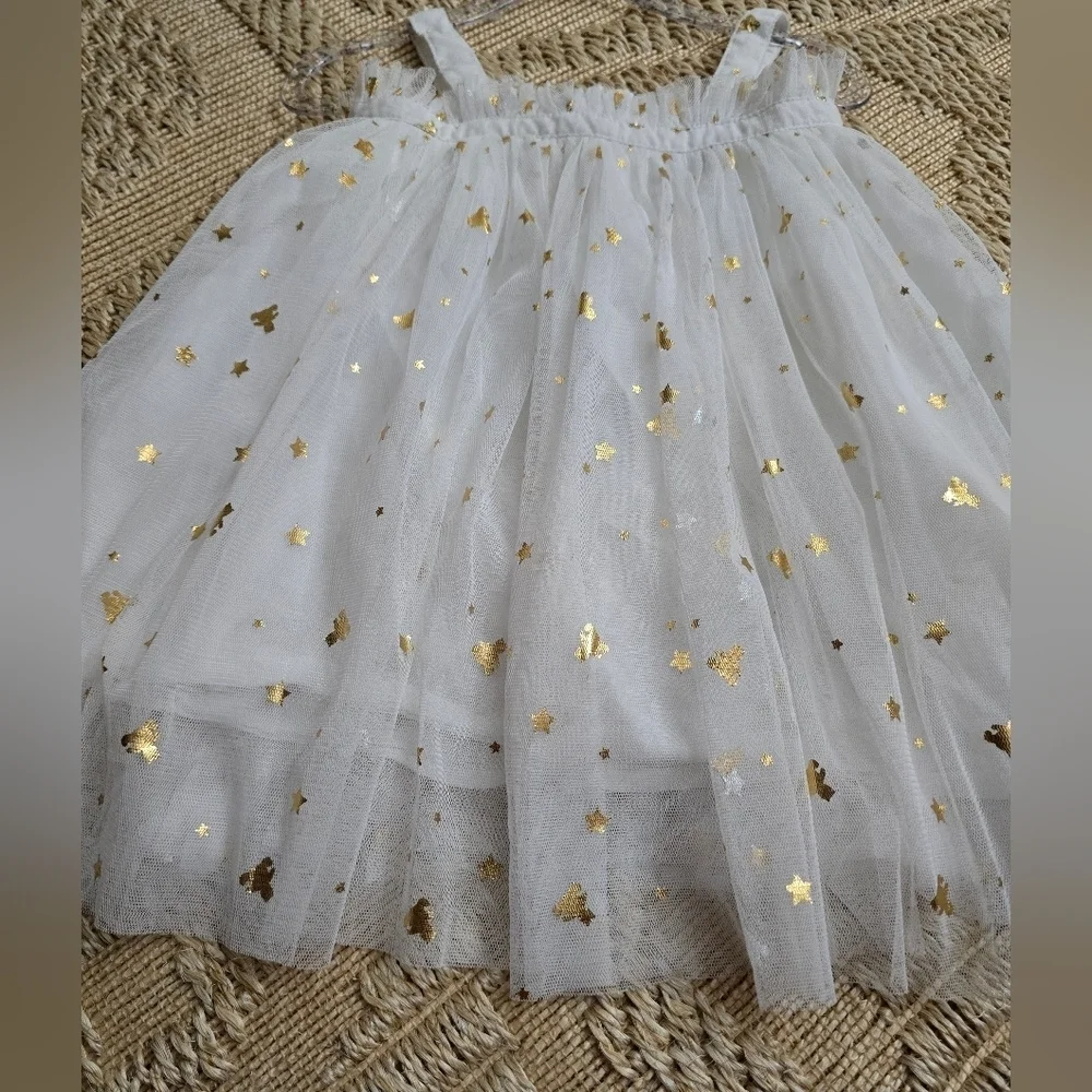 GAP White and Gold Kids Sandals
